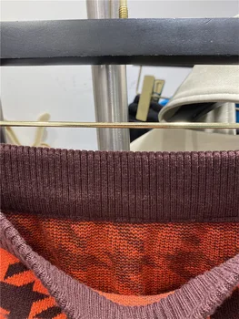 Kontrastingos spalvos mezgimo elastingumą aukšto juosmens retro houndstooth nereguliarus stora montavimo klubo sijonas Ponios rudenį, naujas visas rungtynes