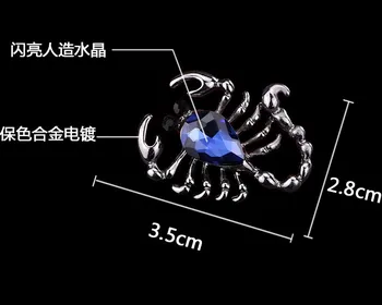 Korėjos Retro Gyvūnų Skorpionas Sagė Pin Puikus Corsage Marškinėliai Maži Ženkleliai Apykaklės Smeigtukai Dekoruoti Drabužiai Ir Aksesuarai