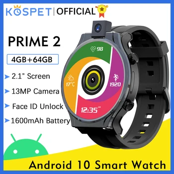KOSPET PRIME 2 4G Smart Watch Vyrų 4GB 64GB 13MP Kamera 1600mAh 2.1