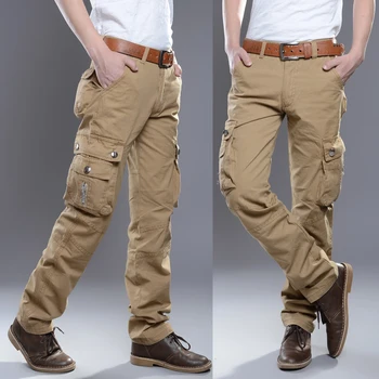 Krovinių pants Mens Karinės Multi-kišenės, Baggy Vyrų Kelnės Laisvalaikio Kelnės Kombinezonas Armijos Kelnes aukštos kokybės