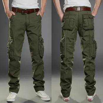 Krovinių pants Mens Karinės Multi-kišenės, Baggy Vyrų Kelnės Laisvalaikio Kelnės Kombinezonas Armijos Kelnes aukštos kokybės