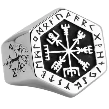 Kvadratinis, nerūdijančio plieno žiedai žmogus Šiaurės šalių mitologija Viking rune Indeksas Žiedas bižuterijos Derliaus asmenybės žiedas