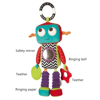 Kūdikio Vežimėlis Pliušinis Lėlės Lova Pakabukas Teether Robotas Barškutis Kūdikiui Lovelę Mobiliojo Berniuko, Žaislai Interaktyvūs Žaislai