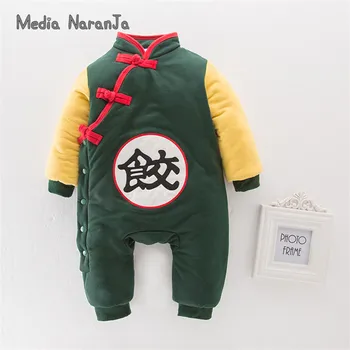 Kūdikis, berniukas, medvilnės žiemos ilgos rankovės apranga 2 tipų Kinijos stilių, Charakterį romper jumpsuit kūdikių šiltų drabužių naujas 2017
