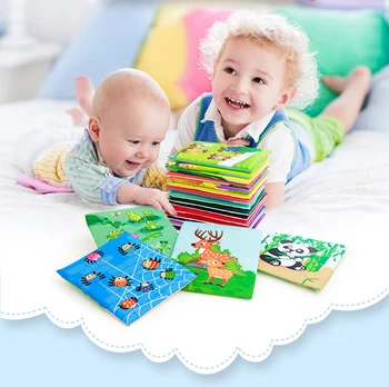 Kūdikių Medžiaga Knyga 26 Vnt Kūdikių Ankstyvojo Mokymosi Išteklių Minkšta Dėlionė Korteles Galima Skalbti Švietimo Pažinimo Vystymosi Žaislas, Vaikas Knygų