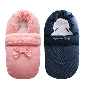 Kūdikių Miegmaišis Naujagimiams Sleepsacks Antklodė Paketas Lankas Baby Išorinis Bamblys Žiemą Šiltas Suvystyti Vežimėlis Wrap