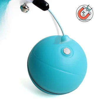 Kūrybos Kačių Žaislai Interaktyvus Automatinė Valcavimo Kamuolys LED Blykste Lazerio Magic Ball Žaislas USB Įkraunamas Elektroninės Šunų Žaislai