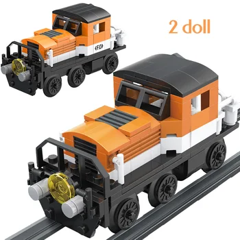 Kūrėjas Traukinio Krovinių Transporto Plytų įrangos pardavimas, biuro įrangos Traukinių Stotis Pagalbos Priekabos Modelį, Statyba Blokai Žaislas Vaikams