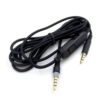 Laido Viela Nuimamas Aux Nuimamas Audio Kabelis garso Valdymas Nešiojamų Žaidimų Headset Black 3.5 mm Inline Išjungti Debesis