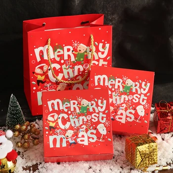 LBSISI Gyvenimo 10vnt Kalėdų Saldainiai Slapukas Popieriaus Dėžės Cupcake Šokolado, Sausainių Nuga Dovana Kraft Popieriaus Langelį Linksmų Kalėdų
