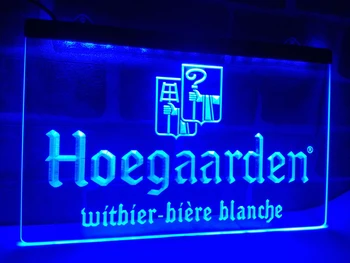 LE173 - Hoegaarden Belgija Alaus Baras LED Neon Light Pasirašyti namų dekoro amatai