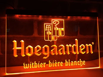 LE173 - Hoegaarden Belgija Alaus Baras LED Neon Light Pasirašyti namų dekoro amatai