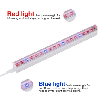 LED Grow Light AC85-265V T5 Vamzdis viso Spektro LED Fito Lempos Patalpų Augimą, Baras Šviesos efektą Sukeliančių Augti Palapinė
