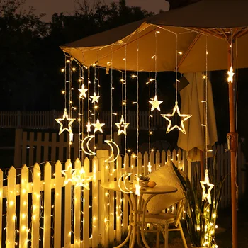 LED užuolaidų šviesos eilutę saulės energija lauko vandeniui šviesos eilutę Kalėdų vestuvių gyvenimo kambario, miegamasis sodo puošmena