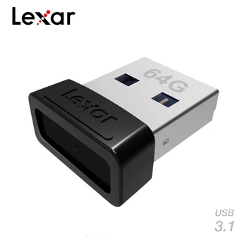 Lexar JumpDrive S47 USB 3.1 mini Flash Diskas 128GB 64GB 32GB 256-bitų AES Metalo Stick USB3.1 Pen Ratai Atminties Saugojimo Įrenginys