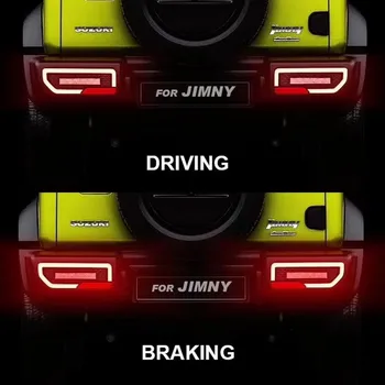 Liepos Karalius LED Stabdžių Žibintai atveju Suzuki Jimny 2019 2020, Naktį DRL + Stabdžių Žibintas + Streamer Posūkio Signalai + Atbulinės eigos Šviesos