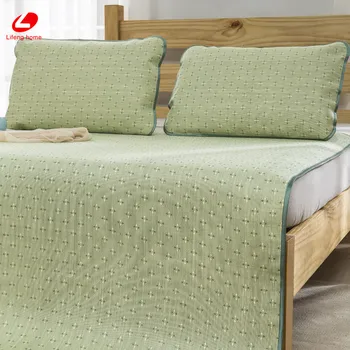 Lifeng namų Vasaros Šiaudų mat Kietas lova kilimėlis Natūralių Šiaudų Čiužinys Padengti 180*198cm įrengtas lovos apsauga trinkelėmis, žalios gumos lakštas