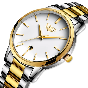 LIGE 2019 Naujas Aukso Žiūrėti Moterų Laikrodžiai Ponios Kūrybos Plieno Moterų Apyrankės, Laikrodžiai Moterų Laikrodis Relogio Feminino Montre Femme