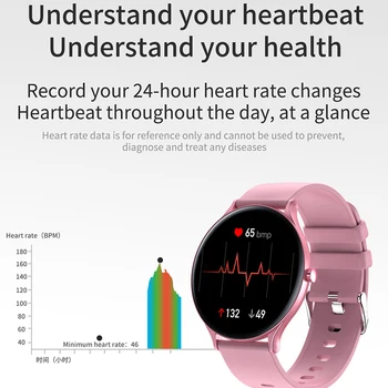 LIGE 2020 Naujas Smart Watch Moterų, Vyrų Širdies ritmas, Kraujo Deguonies Pranešimą Skambinkite Vandeniui Sporto Full Touch Screen Veiklos smartwatch
