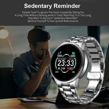 LIGE 2020 Naujų Plieno Juosta Smart Watch Vyrų Širdies ritmas Pedometer Daugiafunkcis Sporto Vandeniui Smartwatch Fitness Tracker+Box
