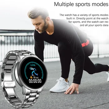 LIGE 2020 Naujų Plieno Juosta Smart Watch Vyrų Širdies ritmas Pedometer Daugiafunkcis Sporto Vandeniui Smartwatch Fitness Tracker+Box
