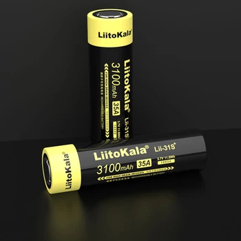 Liitokala Lii-31S 18650 bateria 3.7 v 4.2 V li-ion 3100ma 35a bateria de energia para dispositivos de drenagem alta įranga