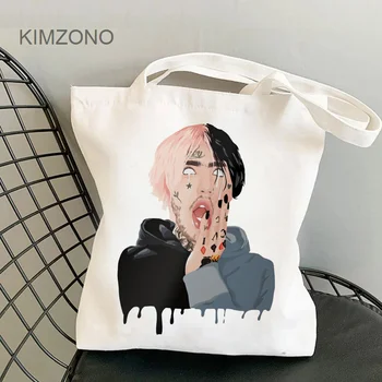 Lil Peep pirkinių krepšys, rankinė, perdirbti shopper bag bakalėjos shopper bolso maišelį string shoping patraukti
