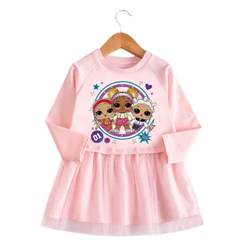 LOL Staigmena Mergaitės Baby Girl Dress Medvilnės Tiulio Suknelė Vaikų Kūdikio Vakarų Suknelė Mergaitėms, Drabužiai Vaikams, Drabužiai