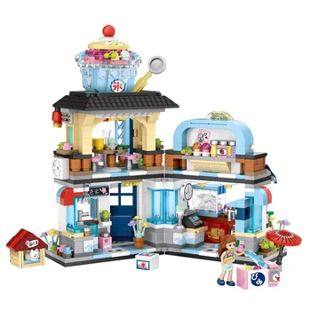 LOZ Blokai Mielas Street Parduotuvė, Transporto priemonės, Statybinės Plytos Prabanga Japonų Maisto Sunkvežimio Modelis Žaislas Vaikams, Dovanos, Žaislai Vaikams 1219