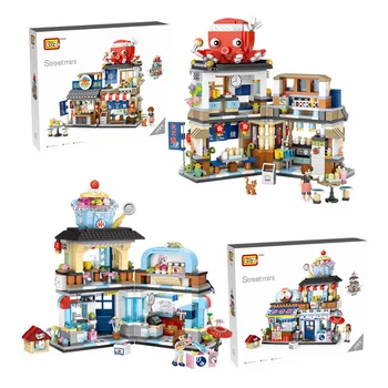 LOZ Blokai Mielas Street Parduotuvė, Transporto priemonės, Statybinės Plytos Prabanga Japonų Maisto Sunkvežimio Modelis Žaislas Vaikams, Dovanos, Žaislai Vaikams 1219