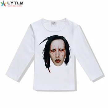 LYTLM Marilyn Manson Kūdikių Mergaičių Viršūnes ilgomis Rankovėmis Paauglių Berniukų Tshirts Berniuko Vasaros Drabužių Punk Rock N Roll Jack Skellington