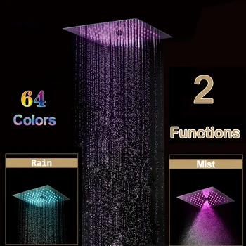 M Boenn 12 Colių LED Dušo Galva Lubų Masažas, Spa Dušas, Vonios kambarys, 2 Funkcijos, Didelis Dušo Lietaus Dušo sienelė 