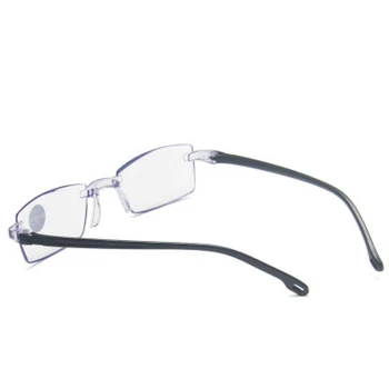 Mados apipjaustymas anti-mėlyna šviesa skaitymo akiniai frameless elegantiškas vyras akiniai plastikinis rėmas skaityti veidrodis moterims