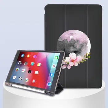 Mados Gėlių Žvaigždėtą dangų, Mėnulį Už iPad 4 Oro 2020 Oro 2 3 Mini 5 Dangtelis, Skirtas 