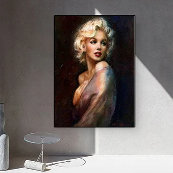 Mados Marilyn Monroe Drobės, Paveikslai, Plakatai, Paveikslas ir Spausdina Cuadros Sienos Menas Nuotraukas Kambarį Namų Dekoro Neįrėminti