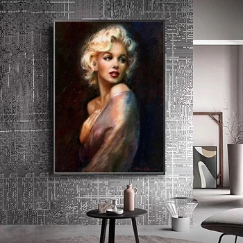 Mados Marilyn Monroe Drobės, Paveikslai, Plakatai, Paveikslas ir Spausdina Cuadros Sienos Menas Nuotraukas Kambarį Namų Dekoro Neįrėminti