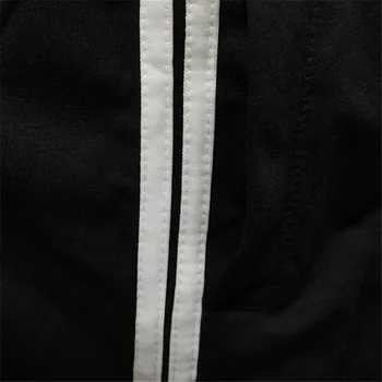 Mados Naujų Streetwear Sweatpants Vyrų Priežastinis Kelnės Juoda Balta juostele Madinga vyriški Hip-Hop Sweatpants Kelnės vyrams pieštuku kelnės
