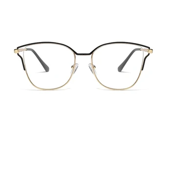 Mados skaidrūs akiniai, rėmeliai moterų, Prabangos Prekės aukštos kokybės Kačių akių moterų akinių rėmas metalinis rėmas, Optiniai Akiniai