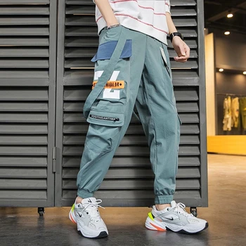 Mados Stilingas Kietas Mens Kelnės Džinsai Su Spausdinimo Grafiti Nudažyti Džinsai Slim fit Džinsai Vyrams, Hip-Hop, rokas Streetwear 2020 M. darbo drabužiai