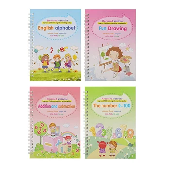Magija Praktikoje Copybook anglų Sekimo Griovelių dizaino Baby Rašymo, Piešimo Knyga GDeals