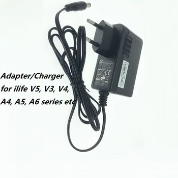 Maitinimo Adapteris su ES ir JAV kištukas ILIFE V5s Pro A4s V55 Pro V3s Pro A7 X5 X620 Dulkių siurblys Įkroviklio Atsarginių Dalių Pakeitimas
