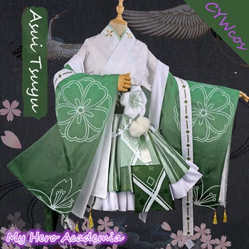 Mano Herojus akademinės bendruomenės OCHACO URARAKA Asui Tsuyu YAOYOROZU MOMO Himiko Toga Jirou Kyouka Cosplay Kostiumas Gėlių Festivalio Kimono