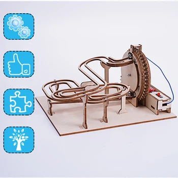 Marmuro Paleisti Pavarų Dėžė Surinkimas Modelis Komplektai, Medinės 3D Dėliones 