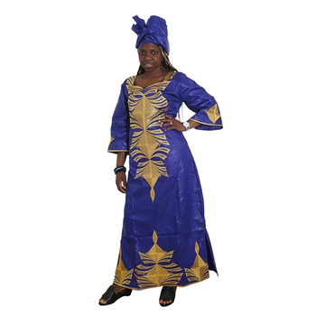 MD 2020 m. Afrikos Moterų Suknelės, Riche heidi bazin Tradicinio Siuvinėjimo Suknelė Galvos skara Plius Dydis Ilga Suknelė Ropa Africana Mujer Šalis