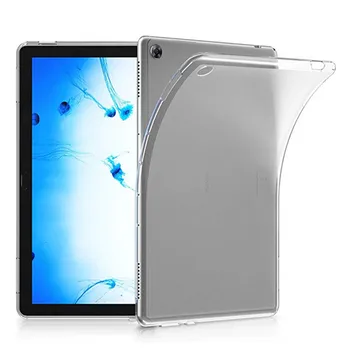 MediaPad M5 Lite 8.0 Atveju Silikono Aišku, Minkštos TPU Case For Huawei MediaPad M5 Lite 8.0 JDN2-AL00 JDN2-W09 Skaidrus galinis Dangtelis