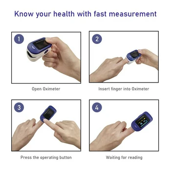 Medicinos Namų ūkio Skaitmeninių Piršto Pulse Oximeter Kraujo Deguonies Įsotinimo Metrų Piršto SPO2 PR Priežiūros Širdies ritmo Monitorius