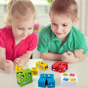 Mediniai Montessori Išraiška Dėlionės Blokai Loginį Mąstymą Mokymo interaktyvus Įdomus žaidimai Ankstyvojo Vaikų Ugdymo Žaislas