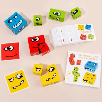 Mediniai Montessori Išraiška Dėlionės Blokai Loginį Mąstymą Mokymo interaktyvus Įdomus žaidimai Ankstyvojo Vaikų Ugdymo Žaislas
