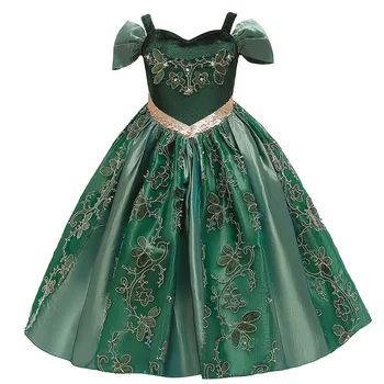 Mergaitės, 2 Anna Suknelė Elegantiškas Elsa Princesė Suknelė, Vaikams, Suknelės Mergaitėms Cosplay Kostiumų Karnavalas Šalies Vaikų Drabužių vestidos