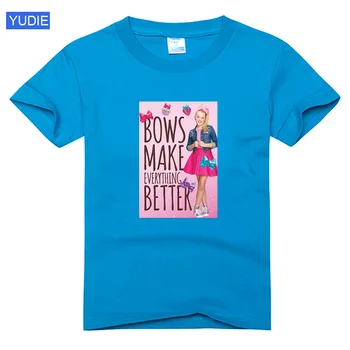 Mergaičių Marškinėliai Mados 2020 M. Vasarą Naujų mergaičių, berniukų Drabužiai jojo siwa Drabužių trumpomis Rankovėmis T-shirt Vaikams, Cartoon vatos Pagaliukai Tees
